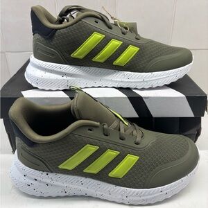 Adidas X PLR PATH Kids - Army Green with Lime Green Stripe